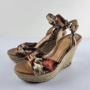 Sofft Espadrilles Wedges Platform Strappy  High Heels Size 9.5 Women Multi